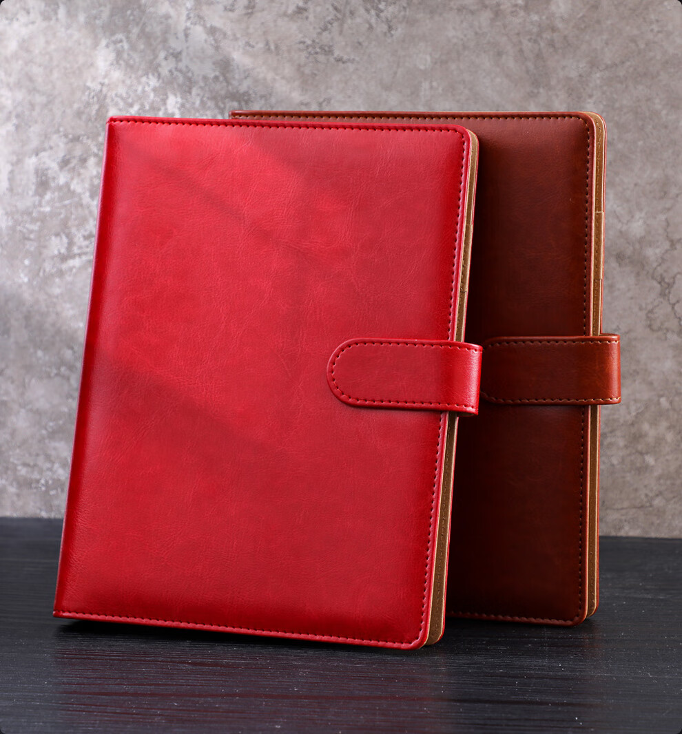 Longe Business Notebook, Loose-Leaf Journal, Detachable Notepad, Thickened Notebook, Simple Note-Taking Pad, Stationery, Meeting Record Book, Customizable, A5 Black 12