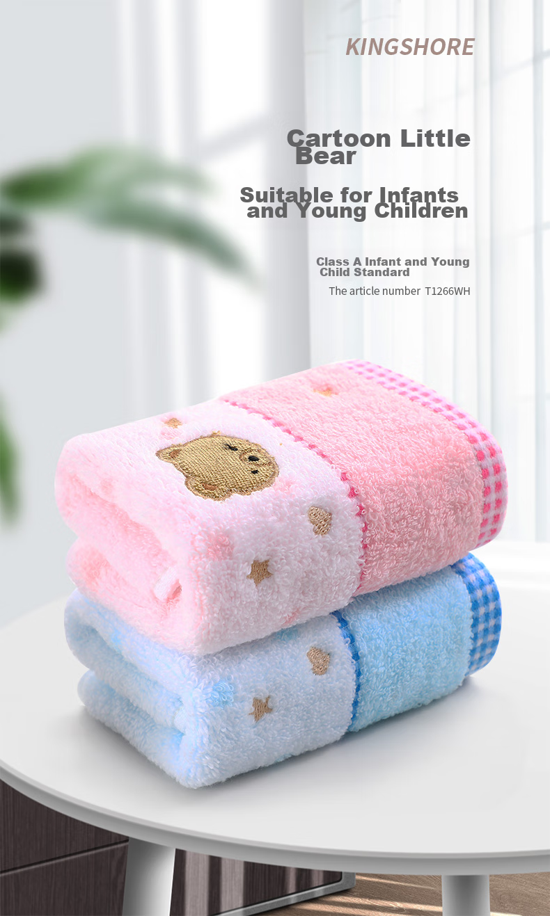 KING SHORE Towels, 3A Antibacterial Pure Cotton Sports Hand Towel, Hanging Towel, Large Square Towel, 4 Pieces, with Hanging Rope, 4-Piece Set 1