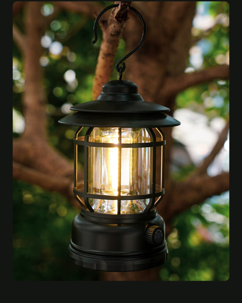 SHENYU Camping Light, Outdoor Rechargeable Lantern, Tent Light, Hanging Lamp, Horse Lantern, Power Outage Home Lighting, Long-Lasting Battery Life 5