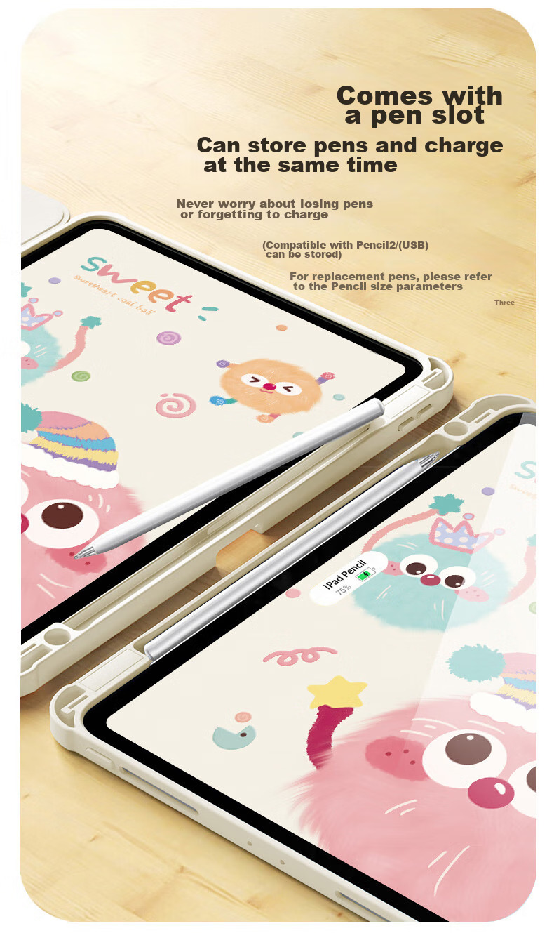 Asiwa IPad Air 11 Case Compatible with M4 Chip, 2026 Air 7/6 Protective Cover with Pencil Holder, IPad Pro 11 Full Screen Version, 360-Degree Rotating Horizontal And Vertical Support, Tri-Fold Style 8