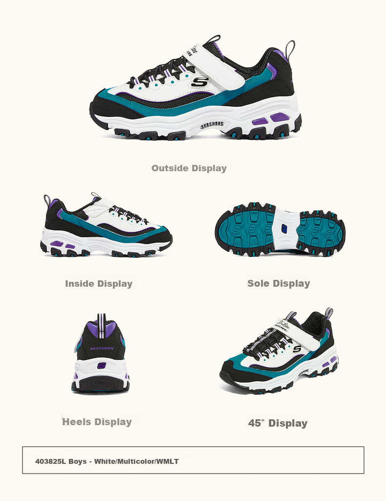Skechers Kids' Self-Owned Milk Tea Bear Children's Shoes Autumn and Winter Girls' Sports Shoes Big Kids' Running Shoes Panda Shoes 302526L 40