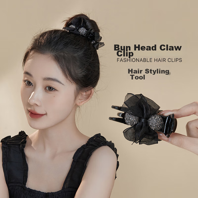 CHIMERA Large Internet-Famous Shark Clip Hair Accessory, Bow Claw Clip, Back of Head Hairpin, Hair Barrette for Women, Mid-Autumn Festival Gift