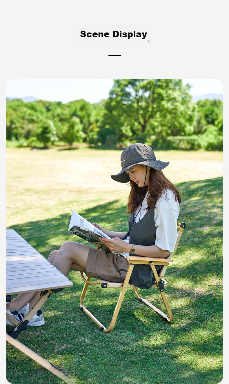 MOBIGARDEN Folding Chair, Outdoor Camping Kimit Chair, Portable Camping Chair, Beach Chair, NX22665038, Fine Sand Yellow 11