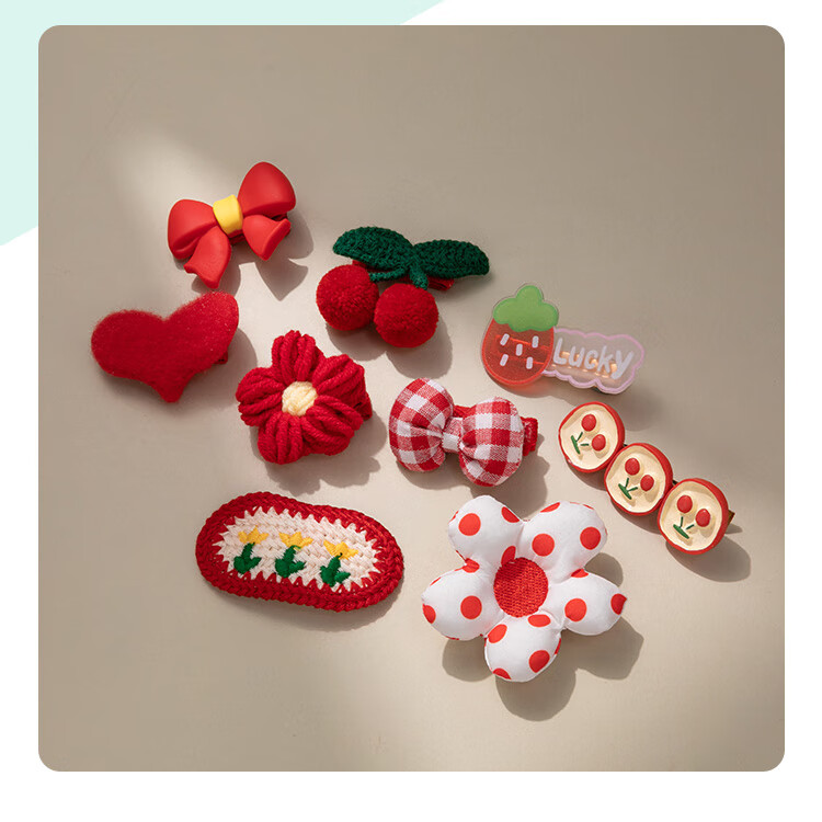 CHIMERA 9-Piece Children's Butterfly Hair Clips, Princess Baby Side Clips, Flower Hair Accessories, Girls' Mid-Autumn Festival Gift 22