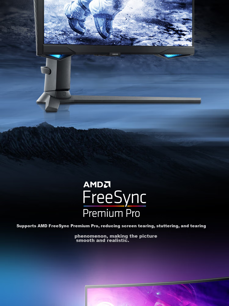 SAMSUNG 27-Inch G70F, 4K, 180Hz, Fast IPS, Dual-Mode 360Hz, Ultra-Thin, HDR, Low Blue Light, Xuanlong Knight, Gaming Monitor, LS27FG706ECXXF 5