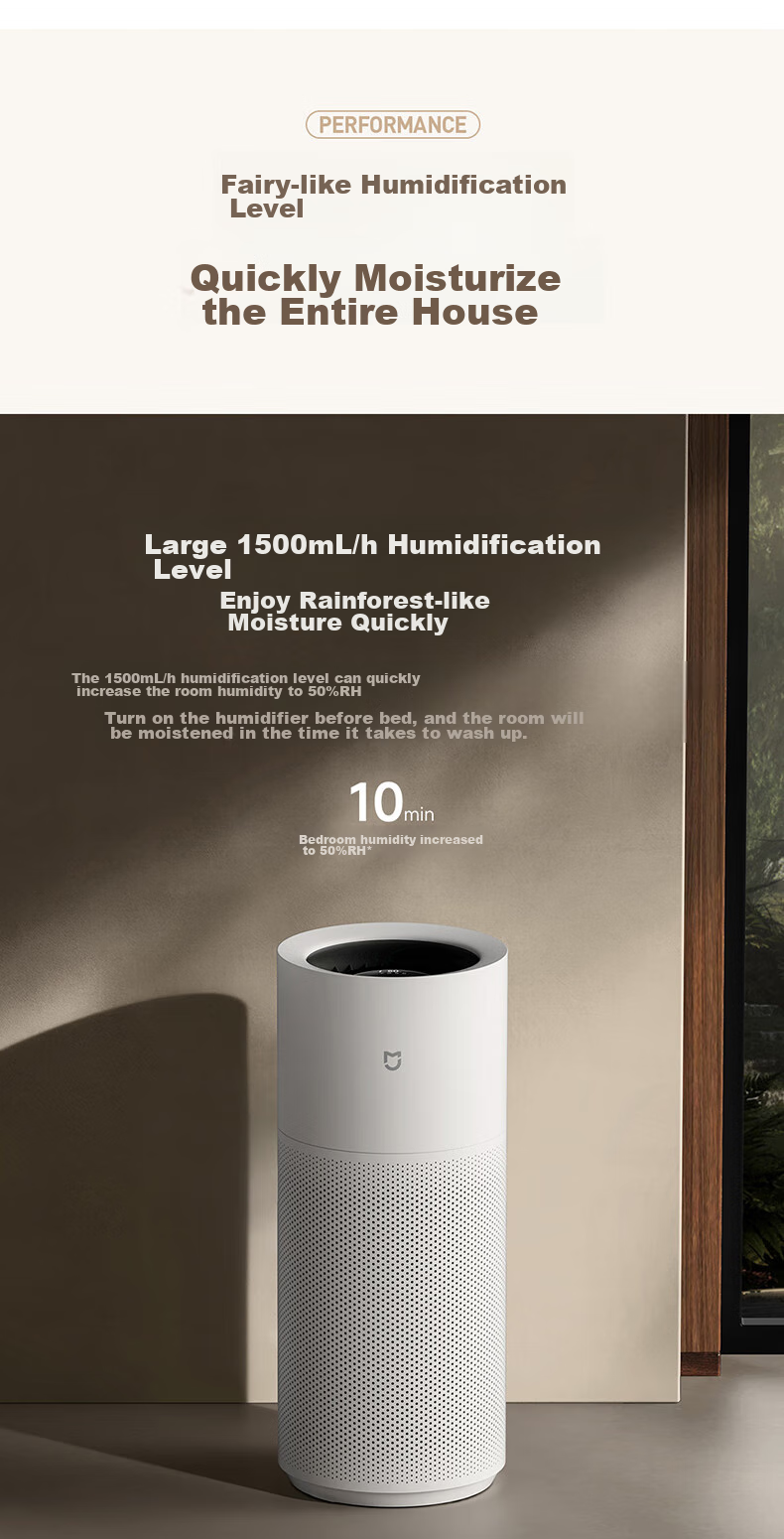 Mijia Xiaomi Baby-Friendly Mist-Free Humidifier 3 Pro, Home Bedroom Large Capacity Air Humidifier for Babies And Pregnant Women, 1500mL/h, CJSJSQ01MX Gift Moisturizing Present for Girls 4