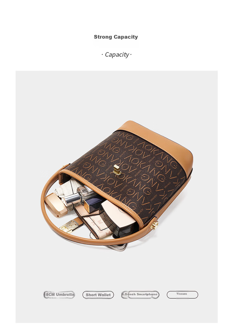 Aokang Women's Handbag, Trendy Ladies Bucket Bag, Luxury Tote Crossbody Shoulder Bag, Birthday Gift, High-End Present for Mom Or Wife 13