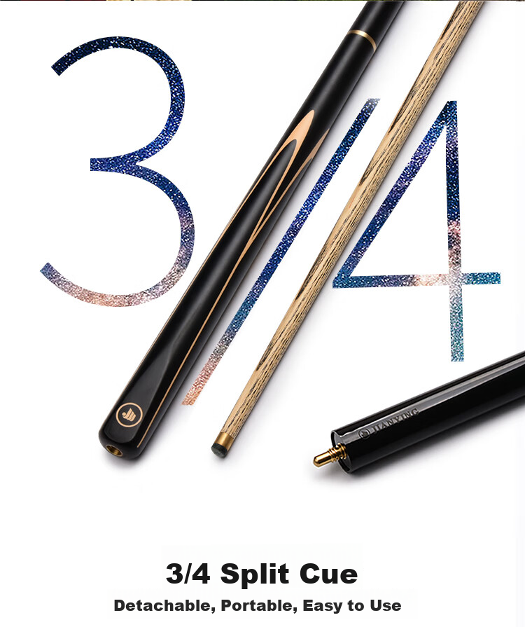 Jianying Pool Cue Tip, Detachable Snooker Cue, Black 8 Ball, Chinese Style Single Cue, Box Set, 10.2mm, Black Yao 6