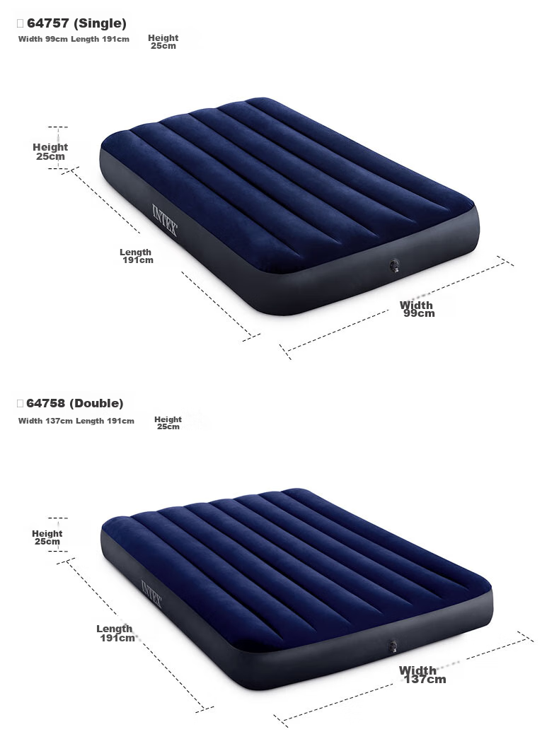 INTEX Inflatable Air Bed for Two People, Extra Large Air Mattress, Three-Person Pull-Out Air Bed, Foldable Outdoor Air Bed for Home Use, Model 64755 Camping Mat 6