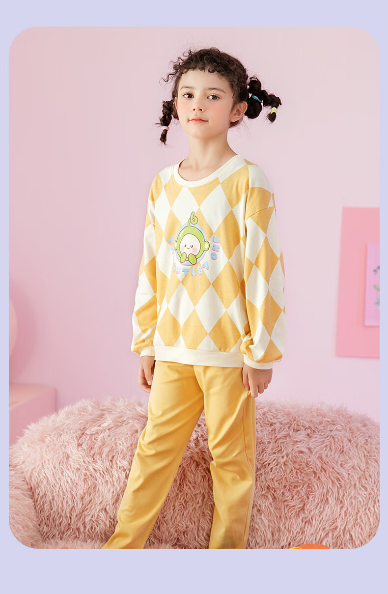 Fenteng Children's Pajamas for Boys, Pure Cotton Spring Season Sleepwear for Older Boys, Wearable Outside, Boys' Loungewear Q9X24790048 13
