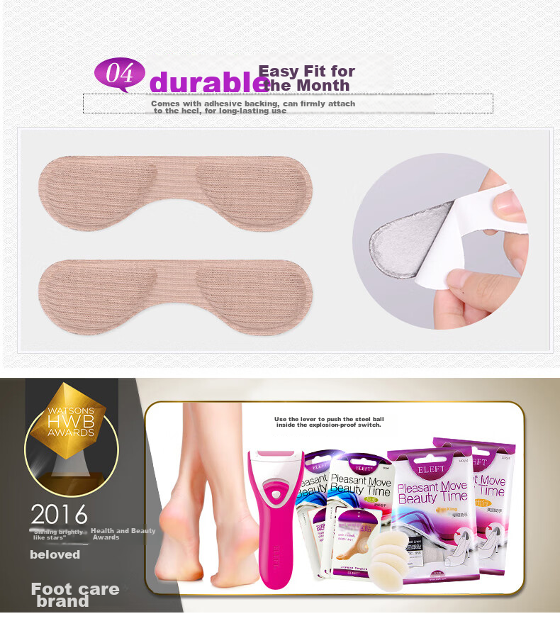 Eleft 4D Heel Grips, 5 Pairs Mixed Set, Anti-Slip High Heels, Anti-Friction Pads, Half Size Insoles for Wome 5