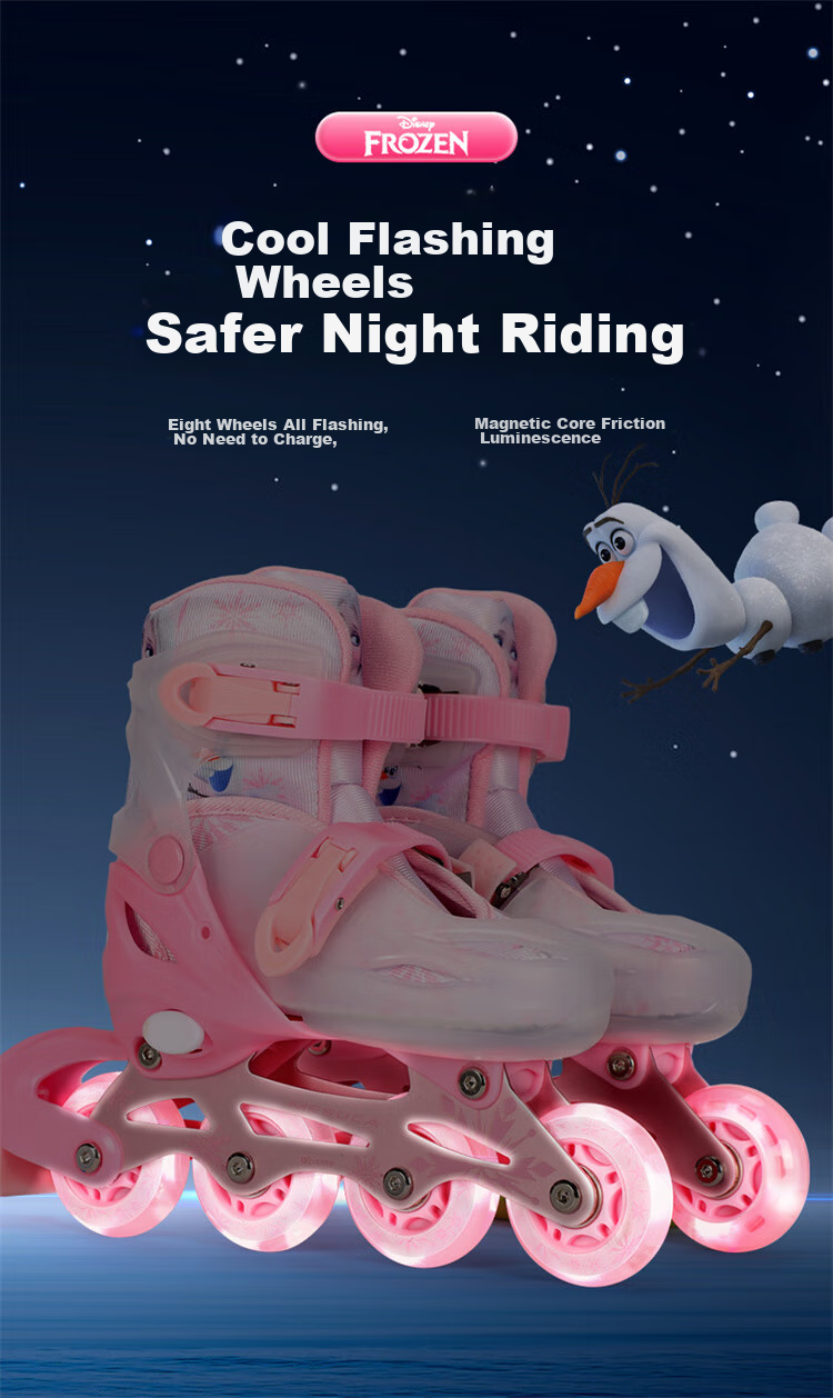 Disney Pink Ice Skates, Professional Inline Skates, Flashy Roller Skates, Gift-Giving Skate Shoes 5