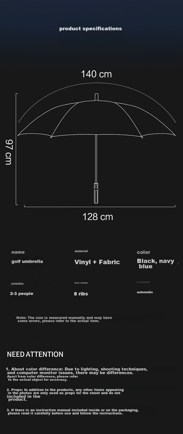 Tianwei Umbrella, 16-Rib Long Handle Umbrella, Extra Large Rain Umbrella, Semi-Automatic Portable One-Piece Seamless Reinforced Sun And Rain Dual-Use Umbrella 13