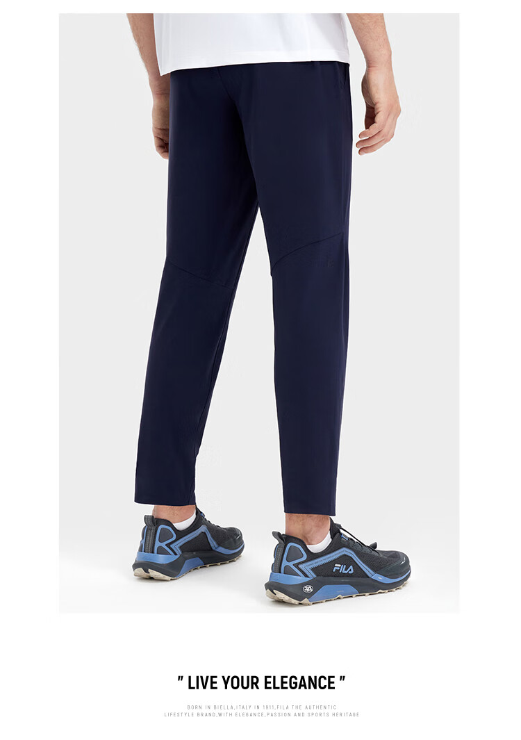 FILA Official Men's Knitted Basic Straight-Leg Fitness Sports Pants 23