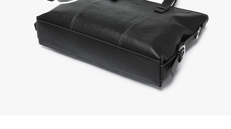 GOLF Briefcase, Men's Business Top-Grain Leather Handbag, Large Capacity Laptop Bag, Fashionable Horizontal Style Shoulder Crossbody Bag 9