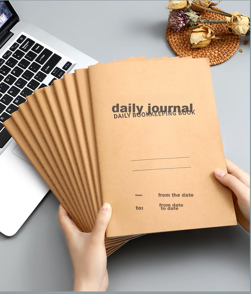 Jiaranheng 5-Pack B5 Kraft Paper Daily Accounting Book, Sales Report, Daily Cash Flow Journal, Expense And Income Ledger, Company Financial Accounting Cash Flow Management Book 10