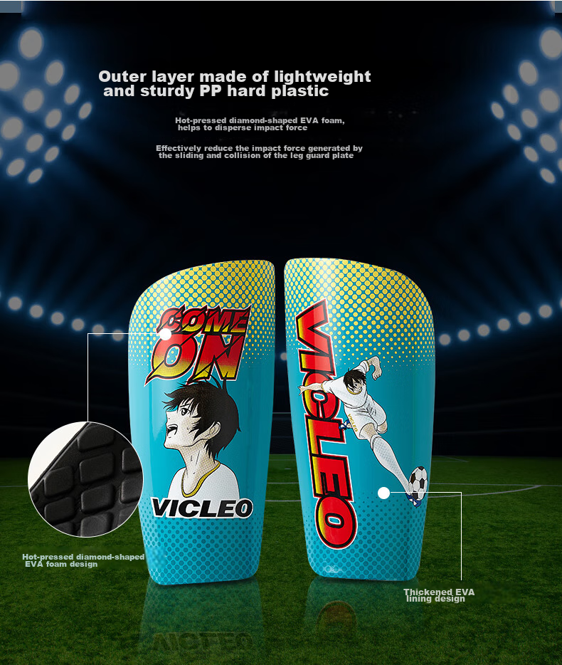 VICLeO Soccer Shin Guards for Children, Youth Football Protective Gear, One Pair, V820217 Yellow S Size 5