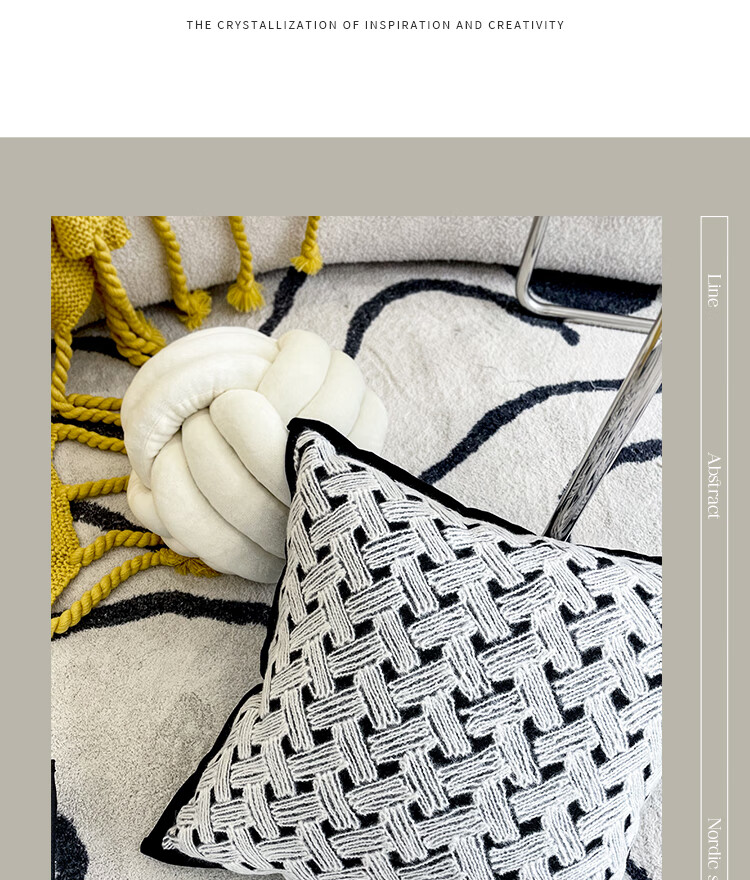 Fanyejia Cream-Colored Sofa Cushion Cover, Living Room Decorative Pillowcase, Bedside Backrest Cover, Plush Pillowcase for Bed 12
