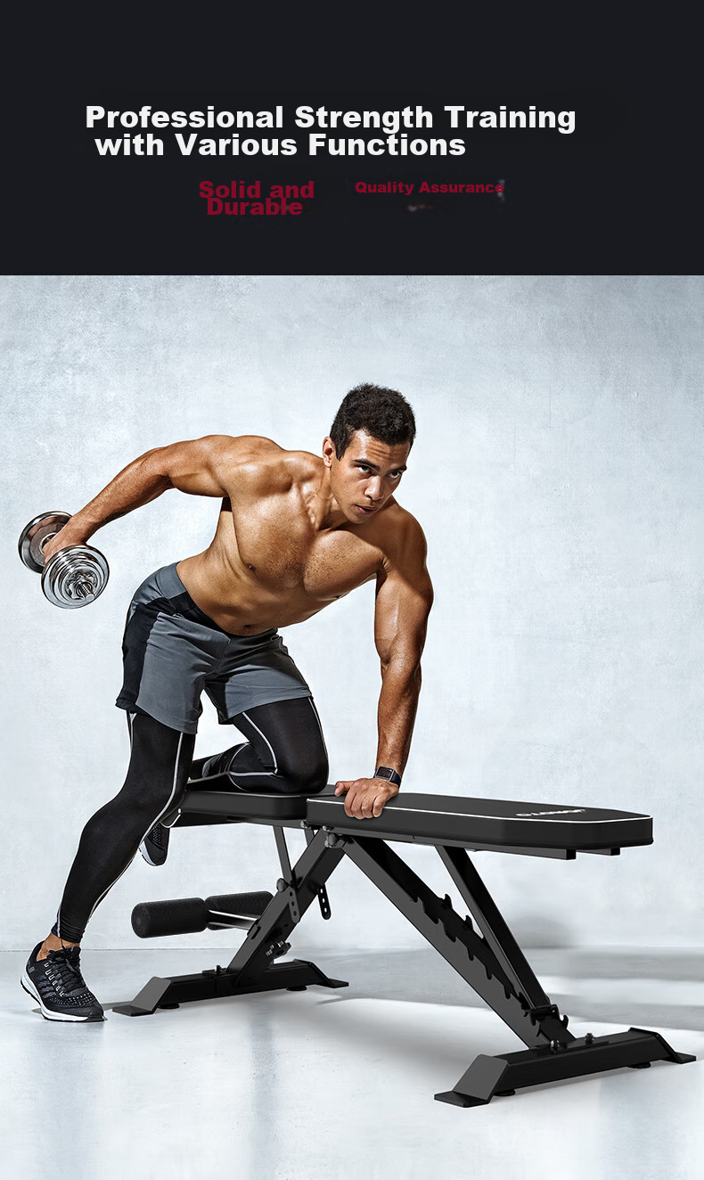 JOROTO American Dumbbell Bench, Multifunctional Fitness Chair, Bench Press Bench, Sit-Up Board, Abdominal Muscle Fitness Equipment, Home Gym Equipment MD25 3