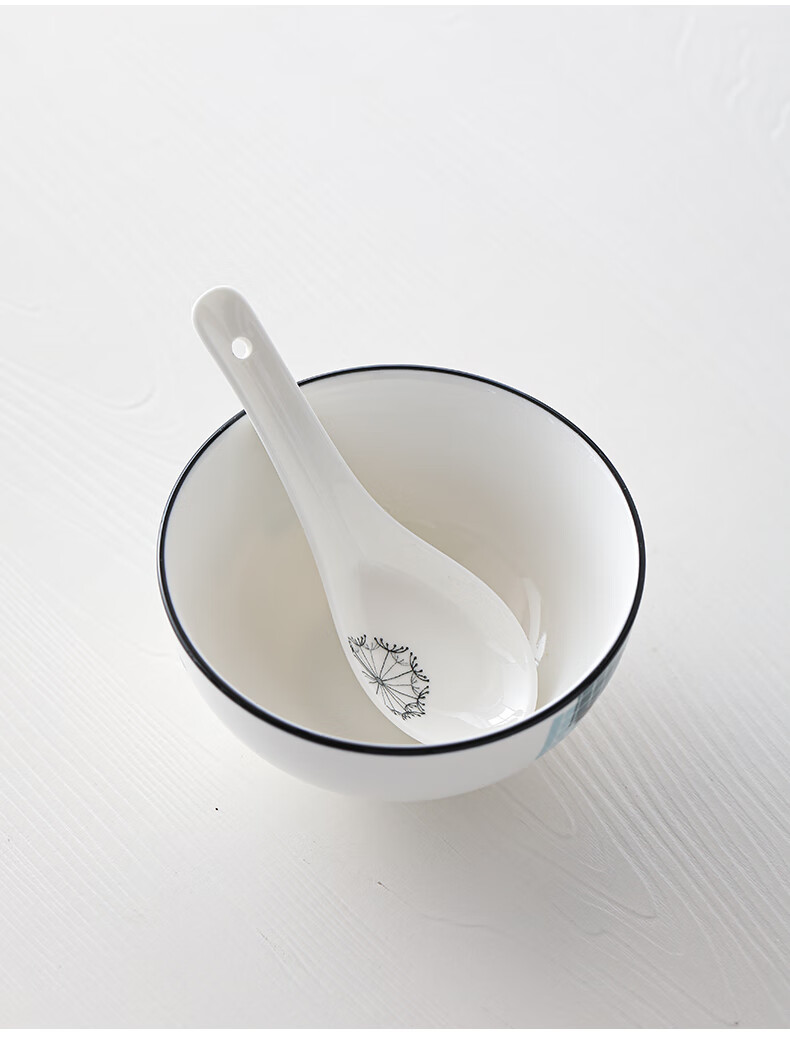 SUSHI CERAMICS Dandelion Series Small Soup Spoons Set of 10 6
