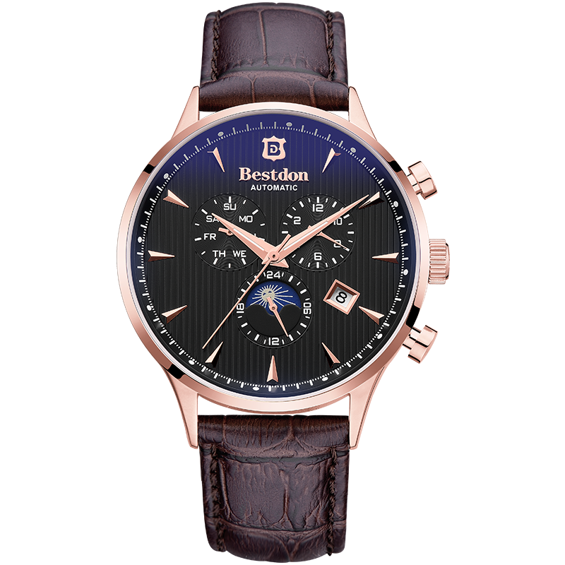 Bestdon Men's Automatic Mechanical Watch, Water-Resistant, Luminous, Business Style, National Trend, Gift Box for Men, Present for Me