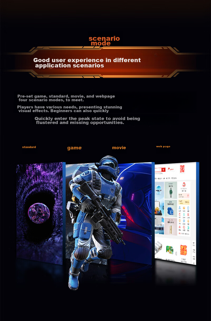 KVL 24.5-Inch 180Hz High Refresh Rate Gaming Monitor, 300 Nits Brightness, 1ms Response Time, Triple Micro-Edge Gaming And Office Display Screen KV259FX 8