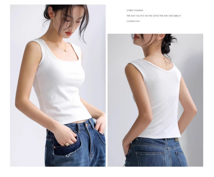 XUEXIMAN Women's Camisole Tank Top, Autumn And Winter Sexy Inner Wear, Solid Color Thin Base Layer, Beautiful Back Design, Inner Wear And Outer Wear Top, XL 15