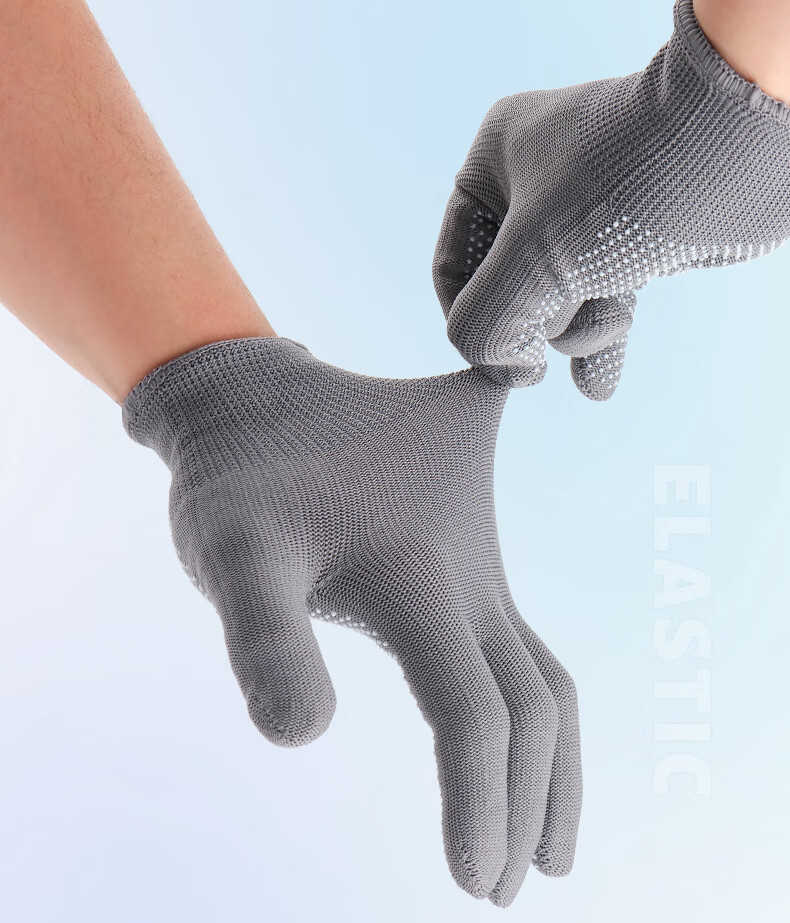 Geermu Dotted Work Gloves, 12 Pairs/pack, PVC Dotted Non-Slip, Breathable Thin Driving Gloves, GM618 5