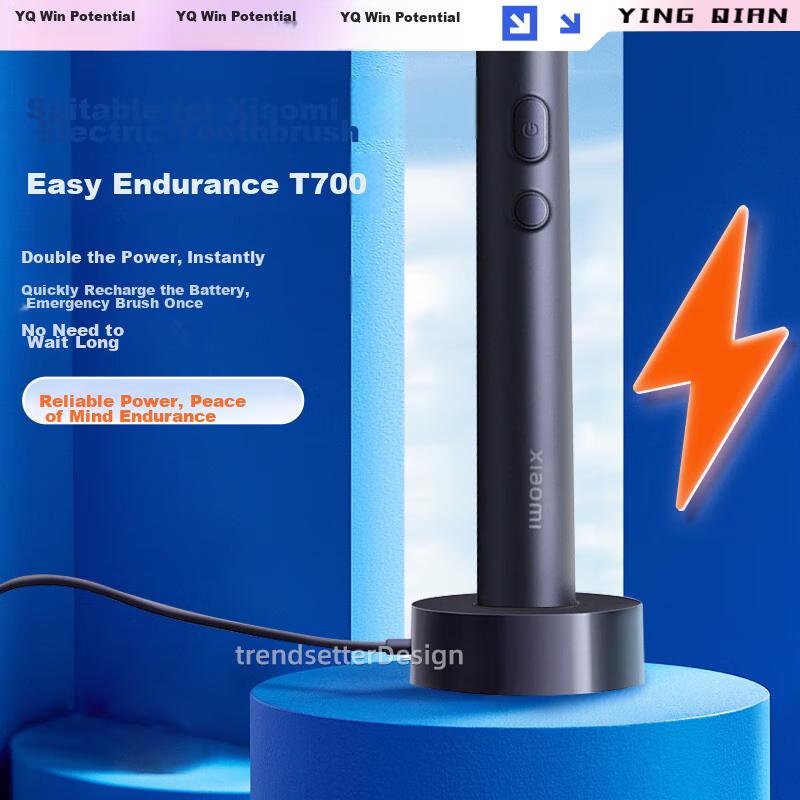 Зарядная база Yingqian для электрической зубной щетки Xiaomi Mijia T700/T302/T301/MES604/MES605/MES608, аксессуар для зарядной базы с индукционной зарядкой, черный
