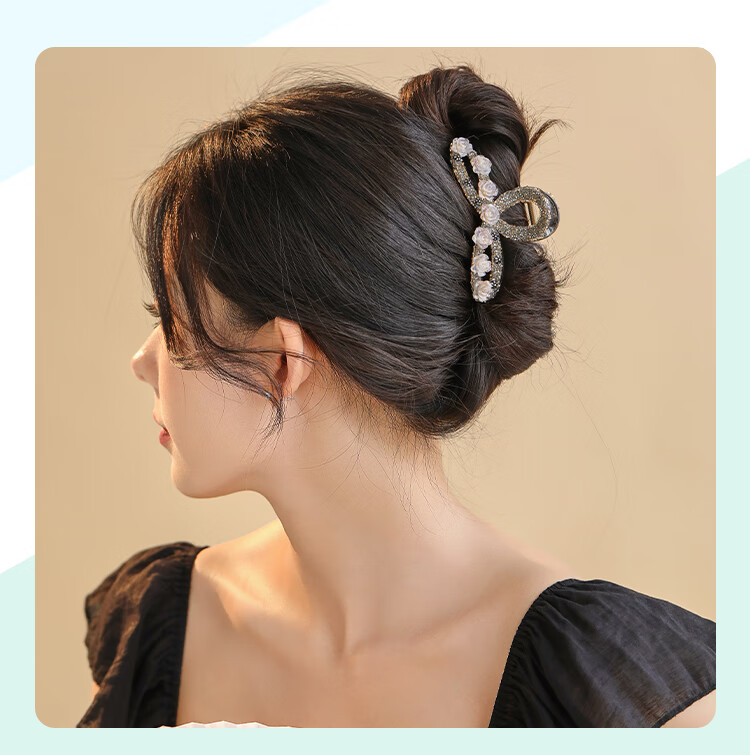 CHIMERA Camellia Hair Claw Clip for Women's Back of Head, Shark Clip, Hair Barrette, Hair Accessory, Hair Ornament, Birthday Gift for Girls 15