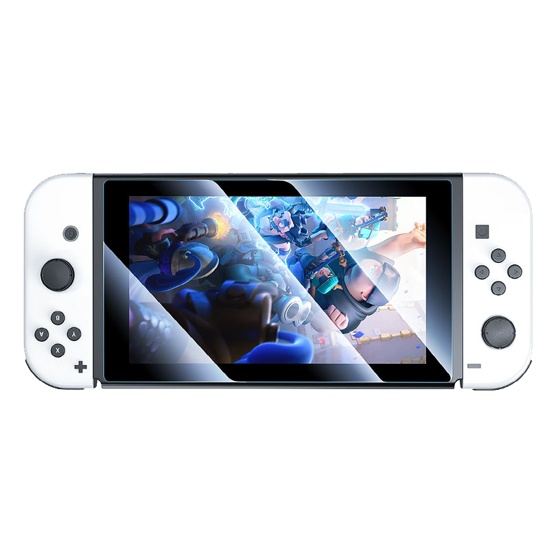 BIAZE Switch OLED Screen Protector Universal for NS Game Console, HD Anti-Fingerprint Wear-Resistant [Single Pack] Protective Glass Film YZ86
