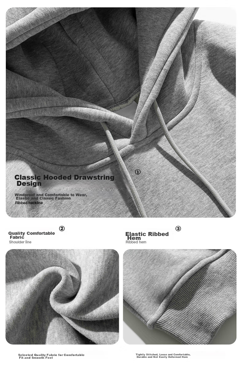 Mianzhi National Trend Brand Men's Hoodie, American-Style Loose-Fitting Trendy Base Layer, Versatile Couple's Outfit 12
