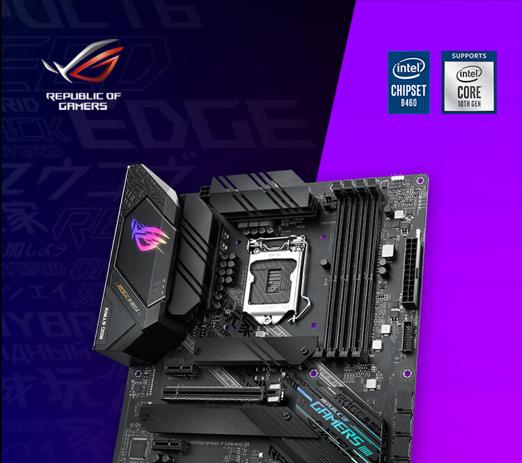 华硕家国度rogrogstrixb460fgaming主板支持cpu105001040010400fintel