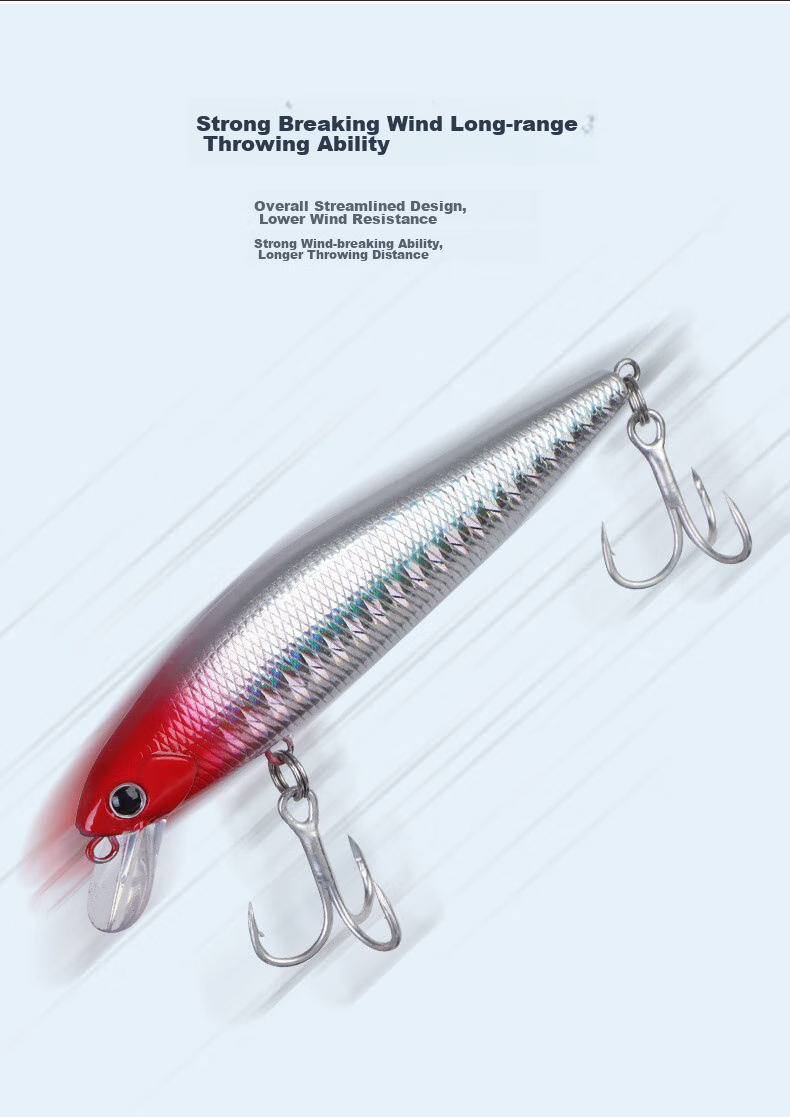 Xionghuo Lure Bait 5g Minnow Three-Pack Long-Casting Vibrating Sinking Lure Set for Bass Fishing, Versatile Artificial Bait for Sea Fishing 7