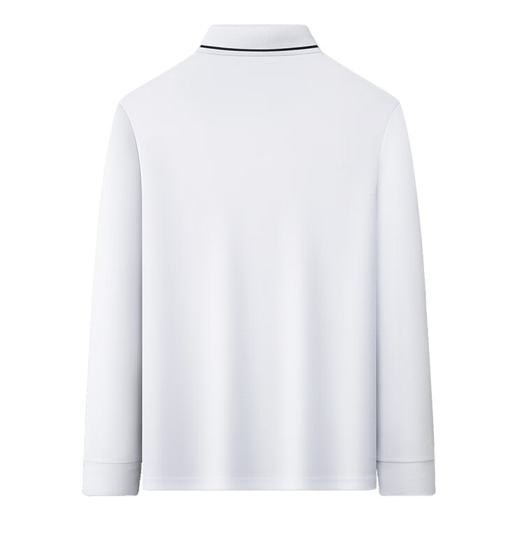 MONTAGUT [Containing Silk Cotton & Turn-Down Collar Jacquard], Spring Solid Color Casual Men's Long-Sleeve Polo Shirt, JG Gray-Blue, M 4