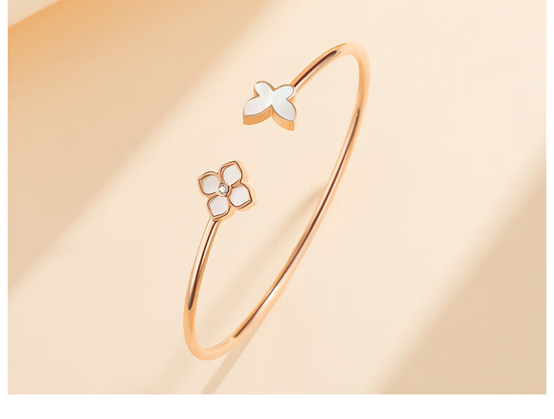 Grace Girl Original Real Diamond Four-Leaf Clover Butterfly Bracelet for Women, Rose Gold Jewelry, Anniversary Birthday Gift for Girlfriend 8
