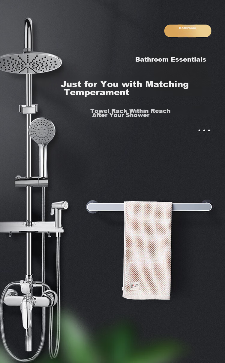 Ecoco Simple Towel Rack, No Drilling Required, Bathroom Storage Shelf, Bath Towel Holder, Towel Bar Organizer 5