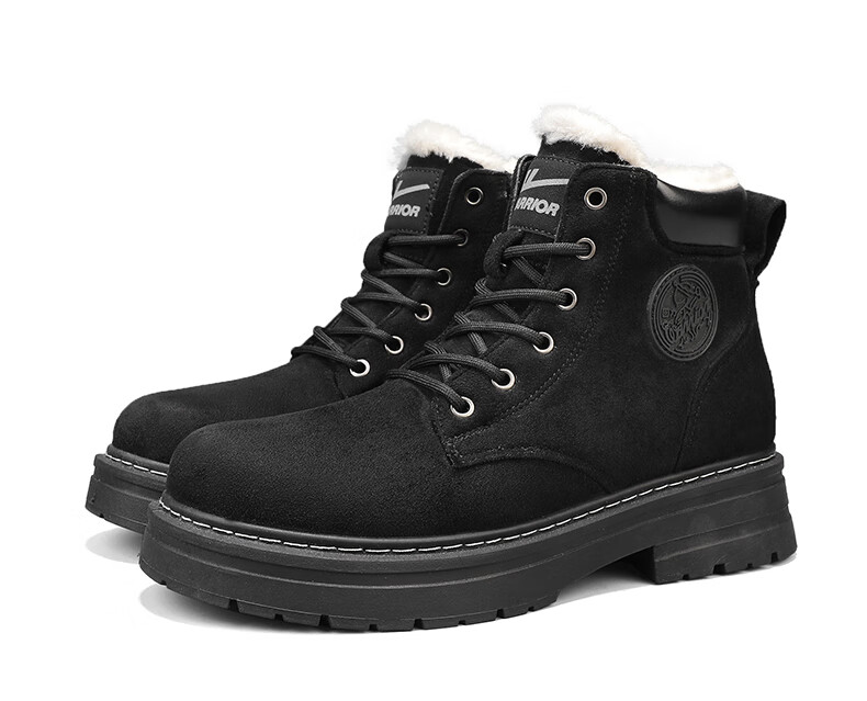 Huili Men's Martin Boots, 2025 Autumn And Winter New Style Men's Hiking Fleece-Lined Snow Boots, Warm Cotton Shoes, Khaki, Size 41 23