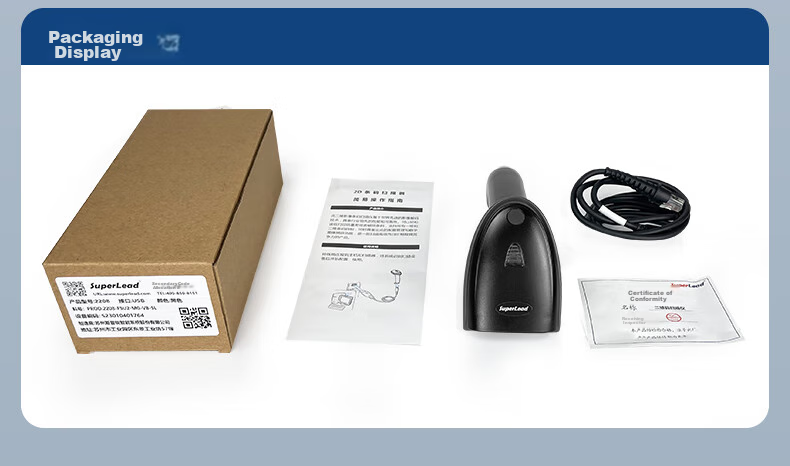 SUPERLEAD Supurui 2620BT Bluetooth Wireless Barcode Scanner, Barcode Reader, Scanning Gun, Barcode Scanner, One-Dimensional And Two-Dimensional Code (Without Base, Base Can Be Purchased Separately) 14