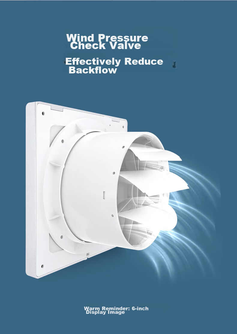 Nedfon APC15-2S Wall-Mounted Exhaust Fan, 6-Inch Round Hole Ventilator, Bathroom Air Exchanger, Window And Wall Kitchen Exhaust Fa 8