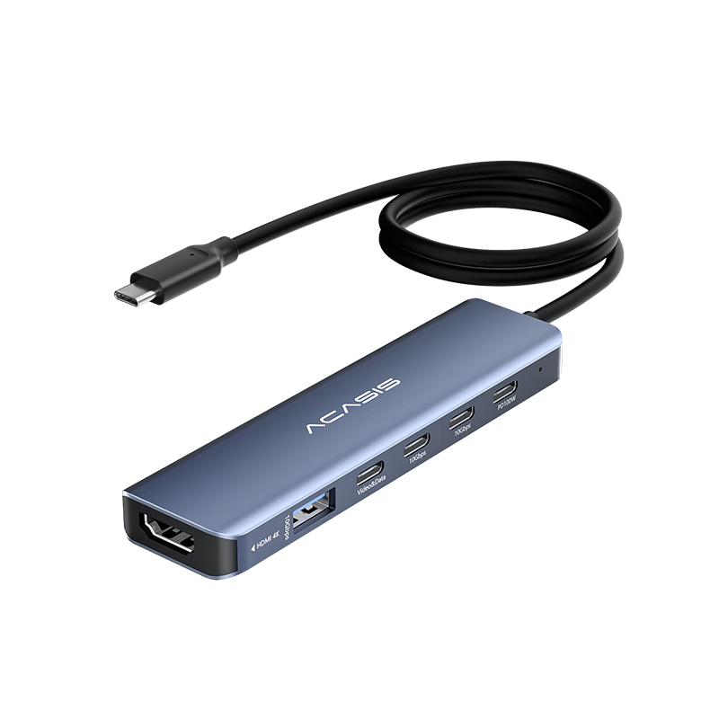 Acasis Type-C Expansion Dock, USB-C to HDMI Converter, 4K 60Hz Multi-Screen Full Function C Video Port, 10G Adapter for Thunderbolt, Mac Desktop Expansion HB-0101