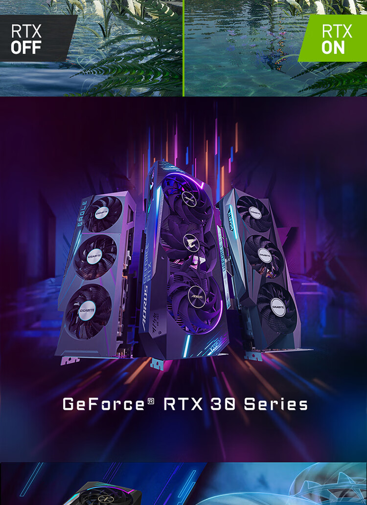 技嘉大雕 GIGABYTE AORUS GeForce RTX 3090 XTREME 24G游戲顯卡~MEID1034