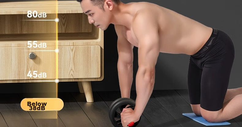 Li-Ning Ab Wheel, Abdominal Muscle Roller, Fitness Equipment for Abdominal Exercises, Double Wheel Training Device for Abdominal Fat Reduction, Men's Equipment 29