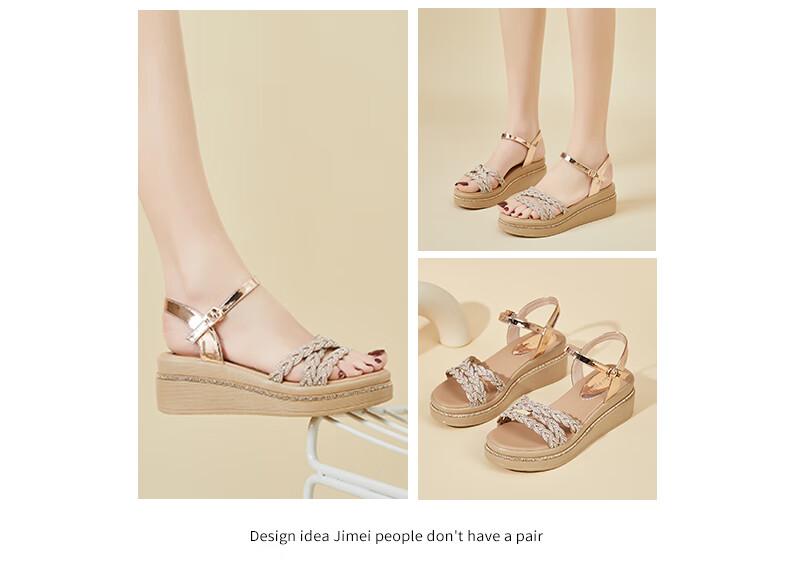 DAPHNE Thick-Soled Wedge Sandals for Women, Fashionable And Elegant Soft-Soled Shoes, Versatile High Heels to Match Dresses, Model 4622303004, Silver, Size 40 3