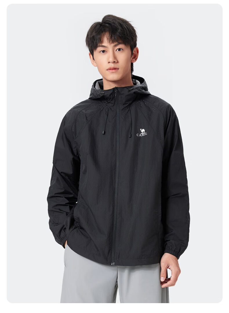 CAMEL [Iceberg] Sun Protection Clothing, UPF50+, UV-Resistant, Breathable Skin Coat, Cool-Touch Sun Protection Garment, Men's Jacket 12
