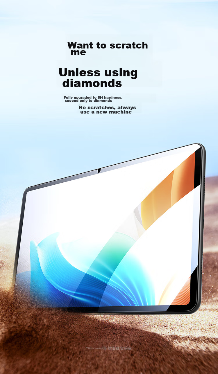 BIAZE Tempered Glass Screen Protector for OPPO Pad Air2 2024 Model, 11.4-Inch Tablet Computer, HD Clear Anti-Scratch Anti-Abrasive Full Coverage Film PM212-HD 3