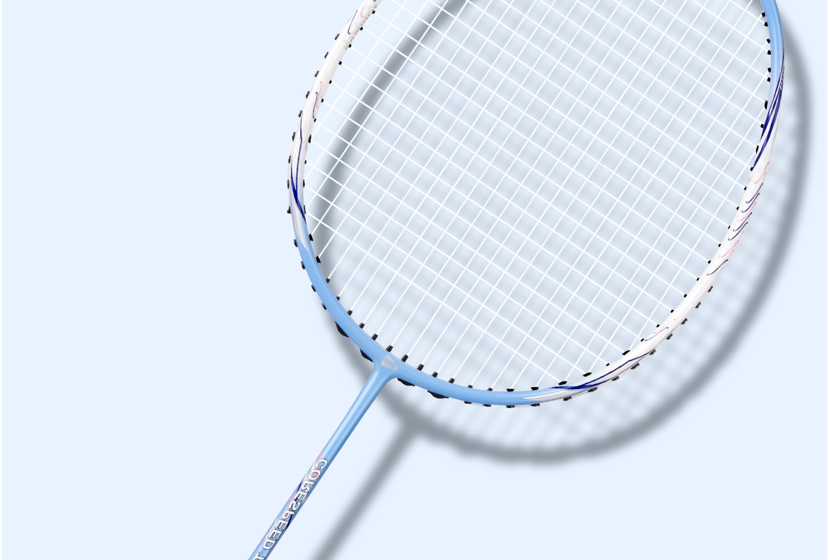 Yodiman Light Blue 7707 Badminton Racket, Full Carbon Ultra-Light 6U Training Single Racket, 1 Piece (Pre-Strung 25 Lbs) 13