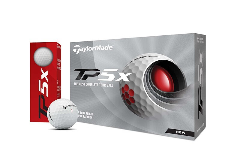 Taylormade TP5X 3.0 Golf Balls 5-Layer Practice and Tour Professional White 12-Pack 16