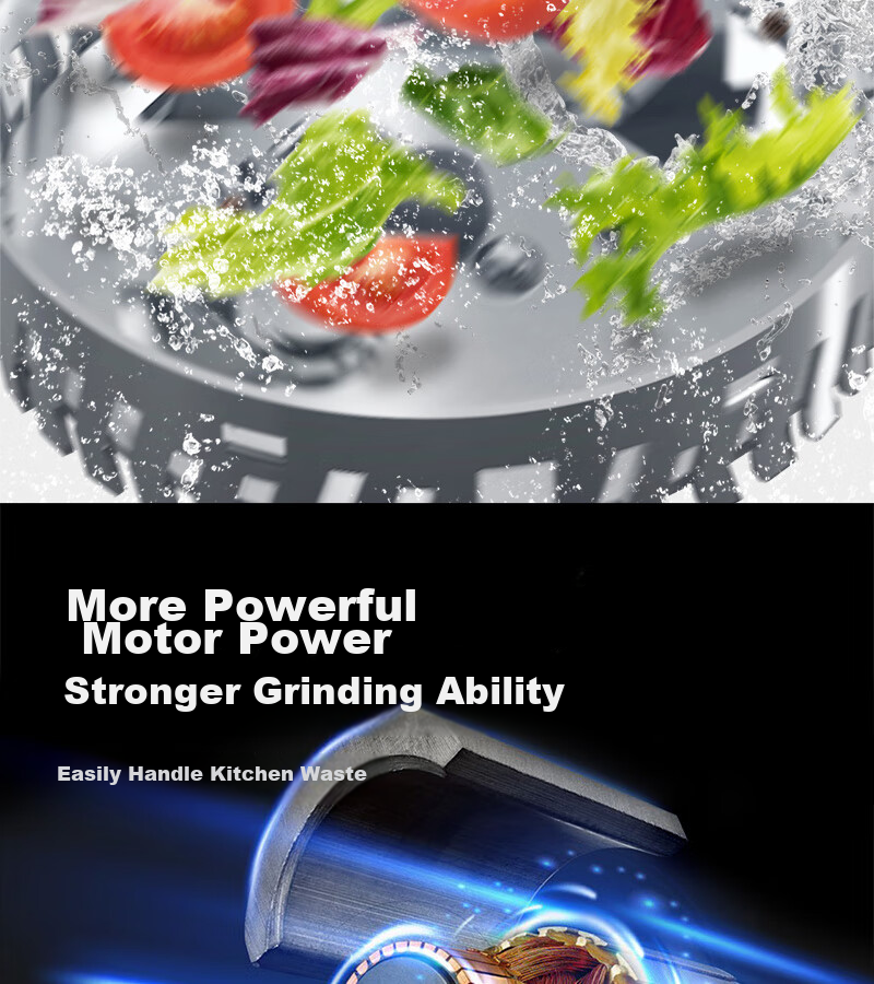 BEcbas Intelligent Garbage Disposal, Household Kitchen Waste Crusher, Automatic Power-Off F3plus 17