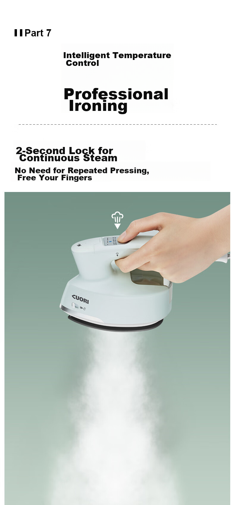 CuoRi 2026 New Hanging Handheld Garment Steamer Small Large Steam Electric Iron 130ml Water Tank High Power Sterilization Wrinkle Removal Gift ST-717 12